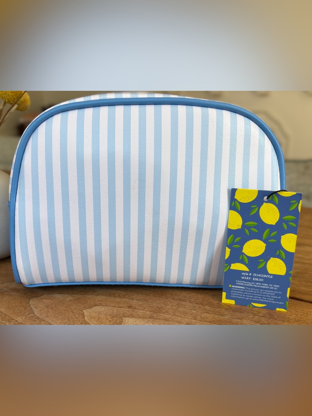 DABNEY LEE Makeup Case Lemon Stripe - Picture 3 of 12